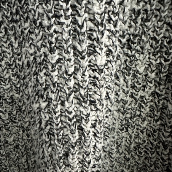 Free People Chunky Cotton Knit Cropped Sweater Black Gray White Sweater Sz S - Picture 9 of 14